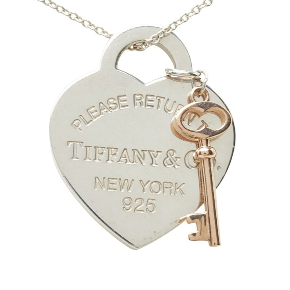 Tiffany & Co. Return to Heart Key Pendant Necklace, Sterling Silver (SV925), ...